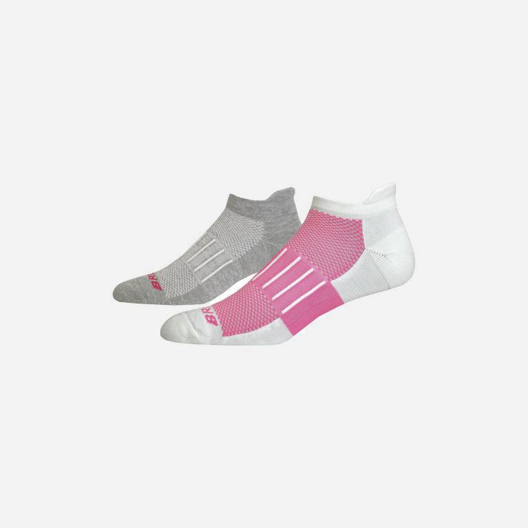 Brooks Ghost Midweight 2-Pack Hombre Calcetines - Rosas (1785LPYVF)